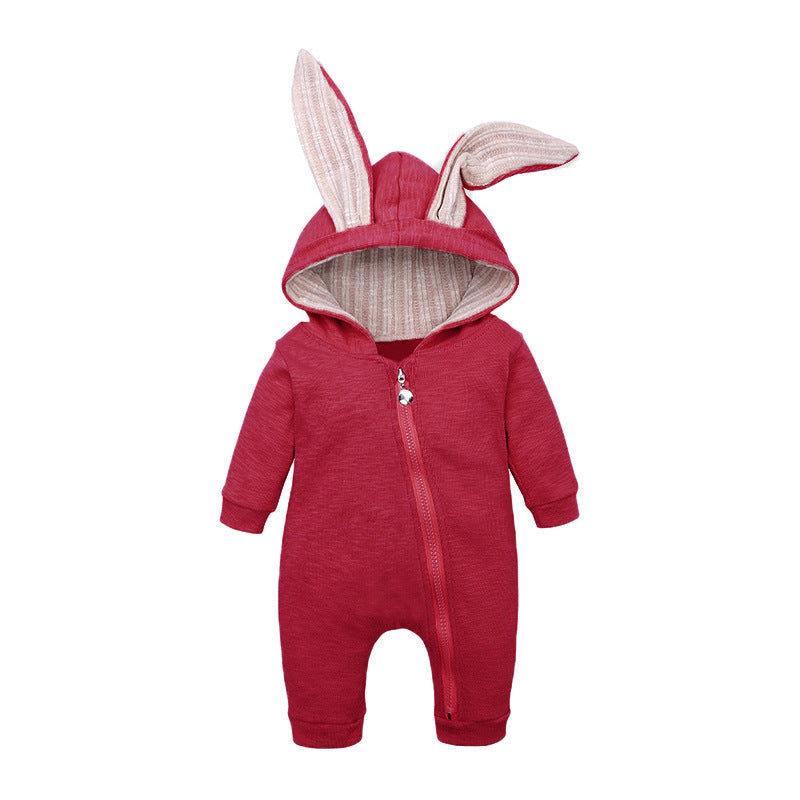 ins foreign trade wish Amazon hot sale baby child big ears rabbit conjoined l hooded zipper climbing suit ha
