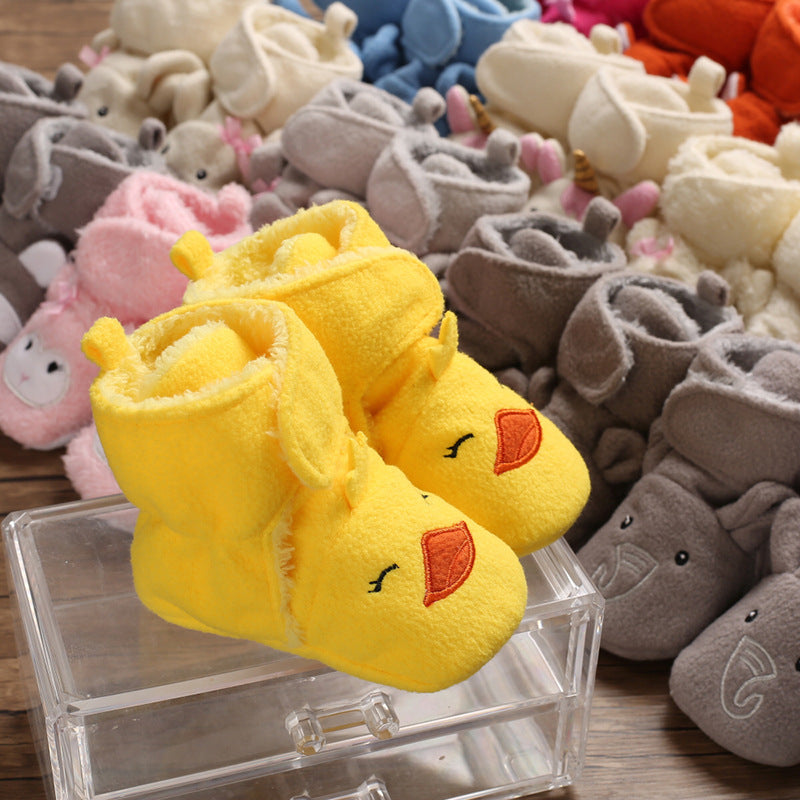 Winter new 0-1 year old baby shoes, soft bottom, non-slip and wool, to keep warm 6-12 months baby toddler shoes