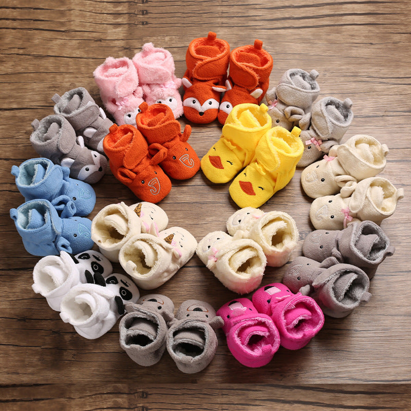 Winter new 0-1 year old baby shoes, soft bottom, non-slip and wool, to keep warm 6-12 months baby toddler shoes