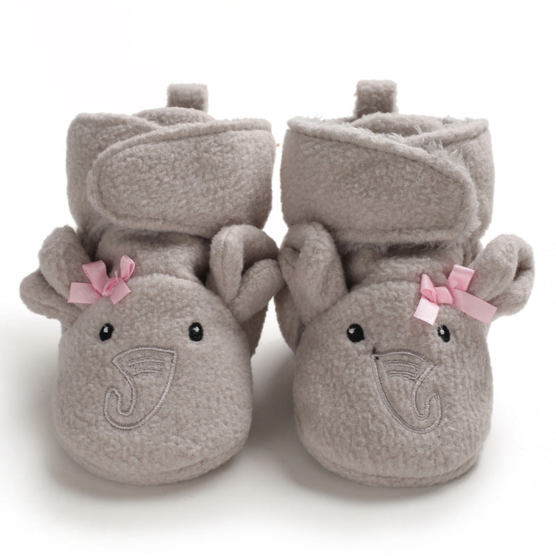 Winter new 0-1 year old baby shoes, soft bottom, non-slip and wool, to keep warm 6-12 months baby toddler shoes