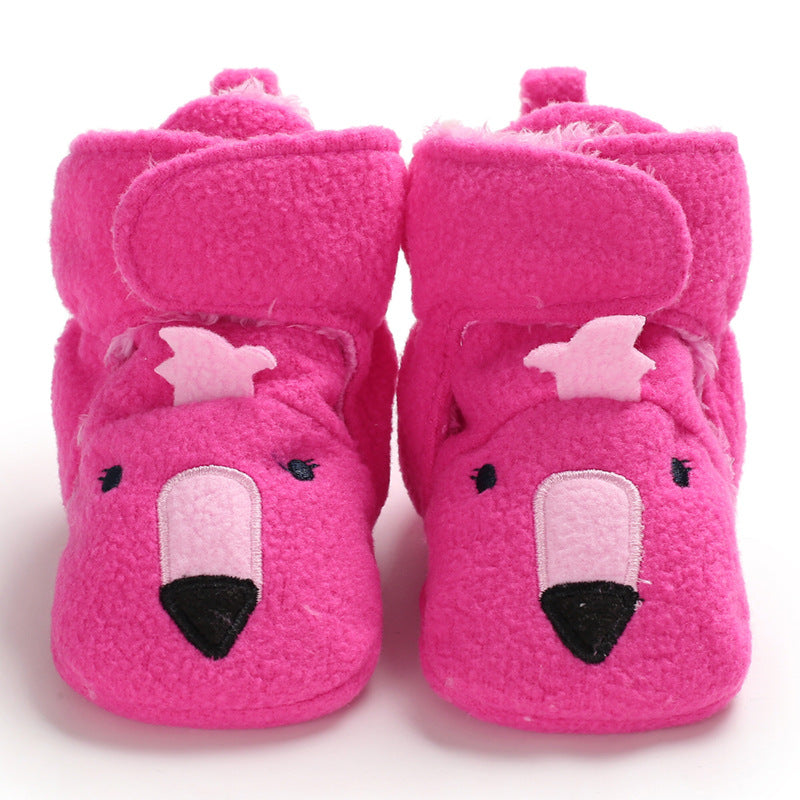 Winter new 0-1 year old baby shoes, soft bottom, non-slip and wool, to keep warm 6-12 months baby toddler shoes