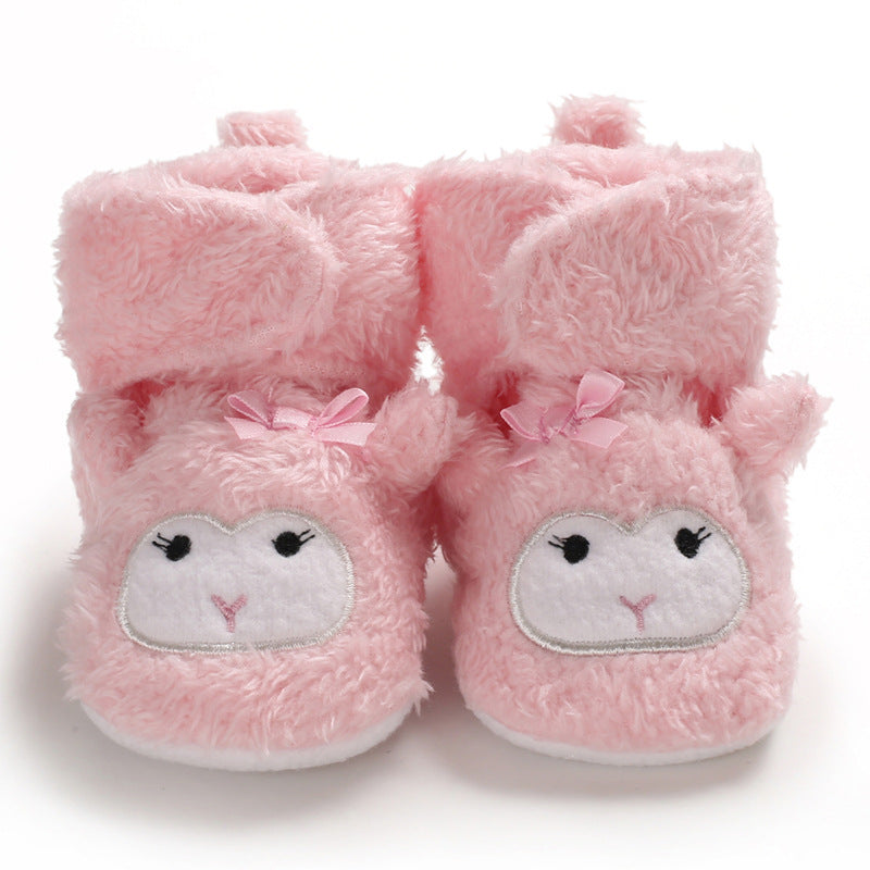 Winter new 0-1 year old baby shoes, soft bottom, non-slip and wool, to keep warm 6-12 months baby toddler shoes