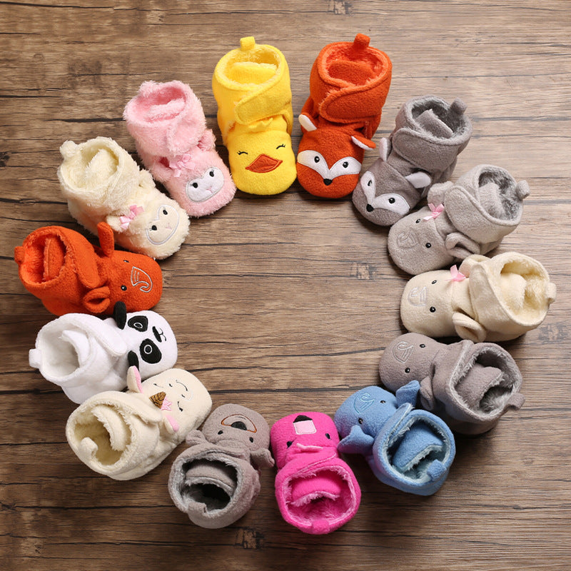 Winter new 0-1 year old baby shoes, soft bottom, non-slip and wool, to keep warm 6-12 months baby toddler shoes