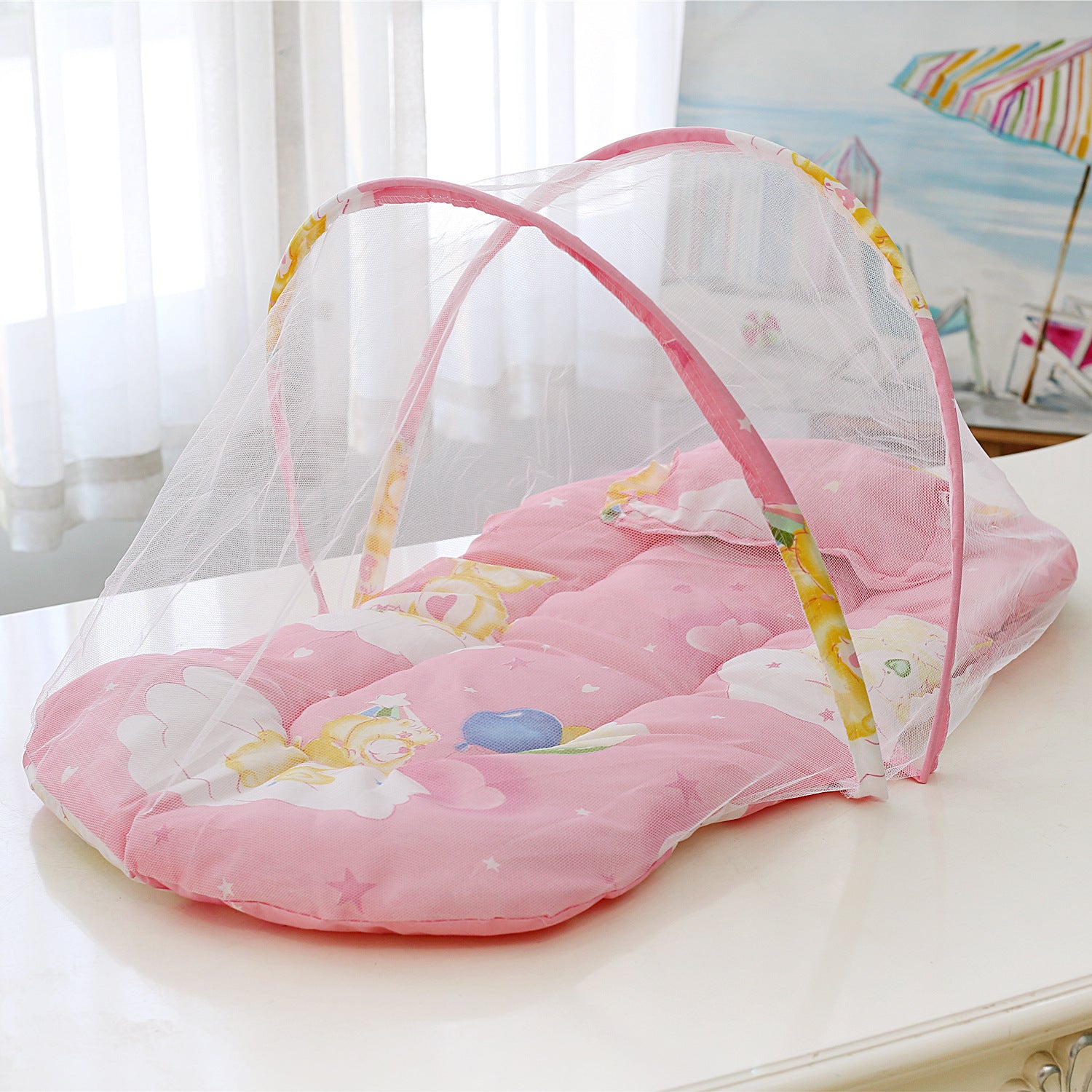 Factory direct sale baby mosquito net foldable free installation cross-border with cotton pad pillow Mosquito net wholesale