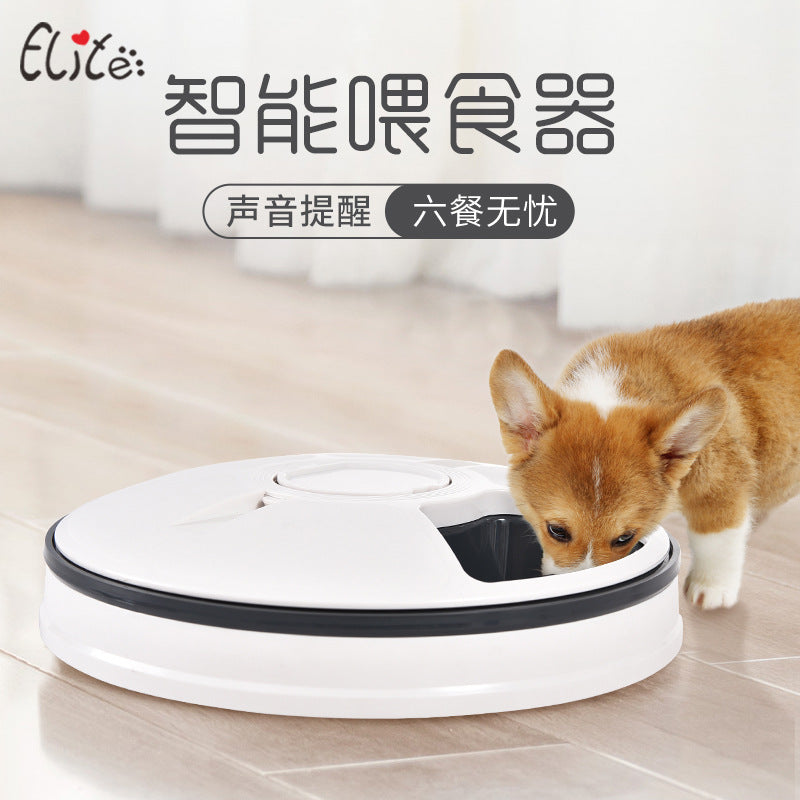 Pet bowl pet supplies six-hole intelligent timing feeder timing quantitative tableware pet automatic feeder
