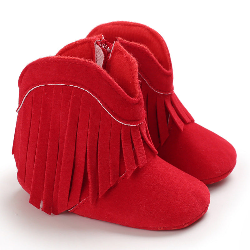 Fashion 0-1 year old baby shoes tassel decoration baby girl baby boots toddler shoes baby shoes