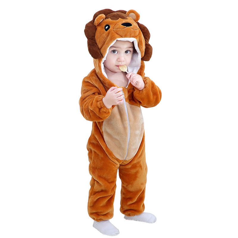 MICHLEY autumn and winter new baby clothes newborn baby one-piece romper cartoon children animal romper