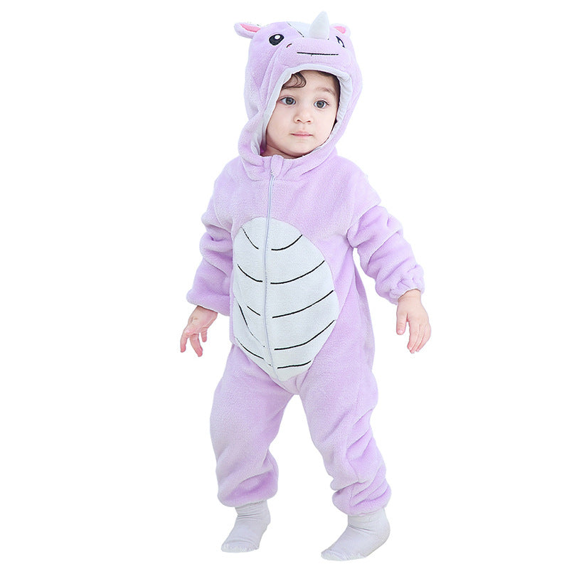 MICHLEY autumn and winter new baby clothes newborn baby one-piece romper cartoon children animal romper