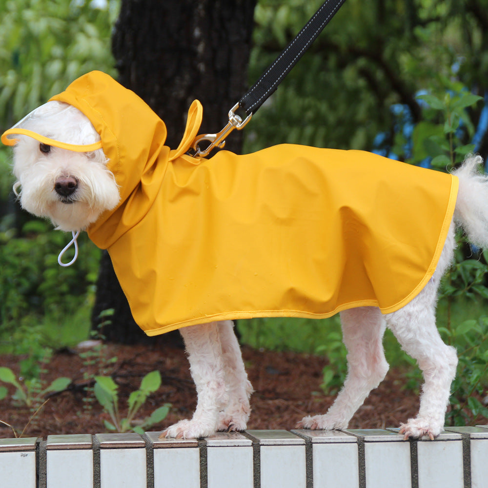 Pet it casual dog raincoat cloak belly corgi teddy golden retriever pet raincoat easy to wear Amazon dog clothes
