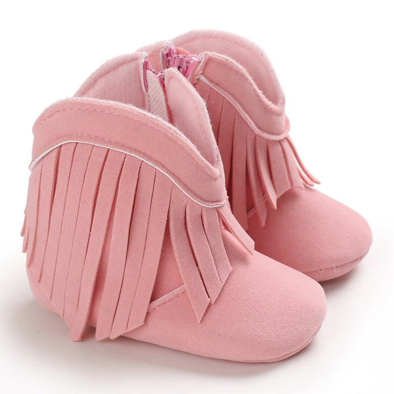 Fashion 0-1 year old baby shoes tassel decoration baby girl baby boots toddler shoes baby shoes