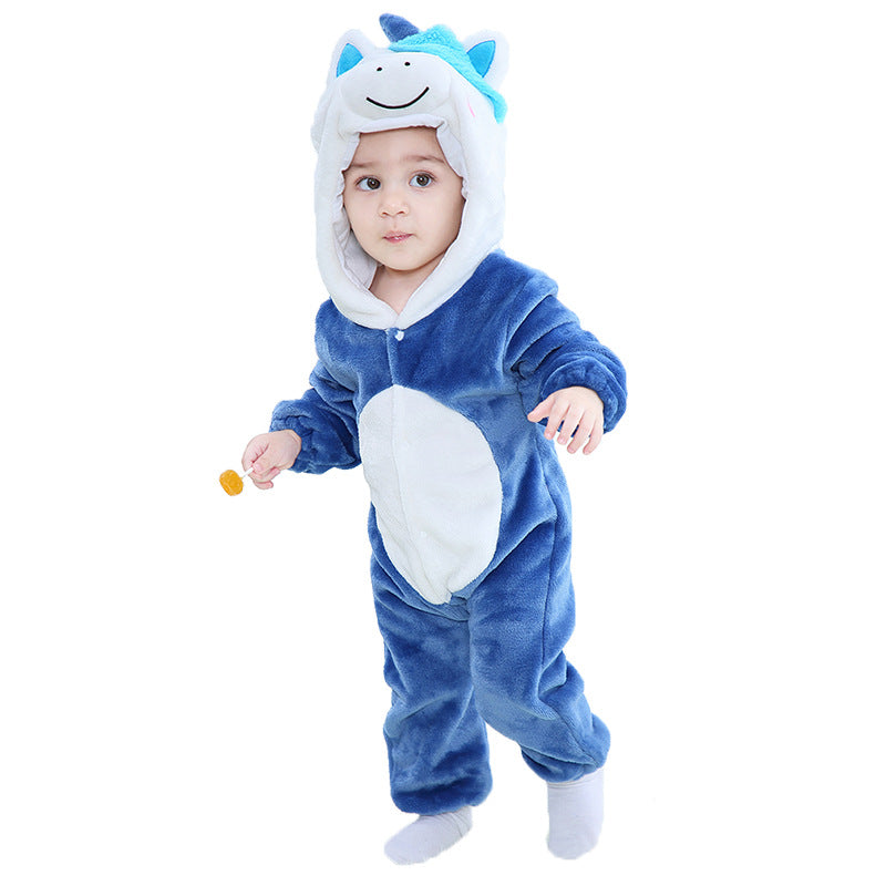 MICHLEY autumn and winter new baby clothes newborn baby one-piece romper cartoon children animal romper