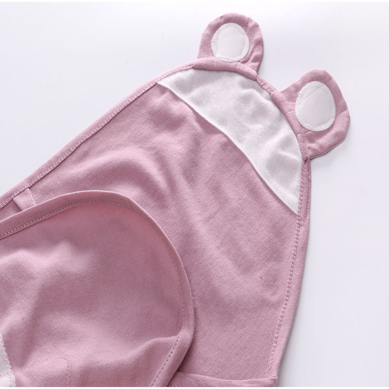 Spring and autumn thin baby sleeping bag fetal cap set ins baby swaddle wrap towel newborn anti-startle hug quilt sleeping bag