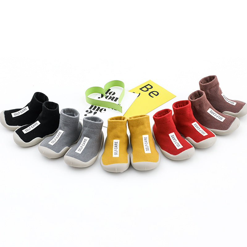 Children's socks shoes in tube labeling floor shoes baby toddler shoes