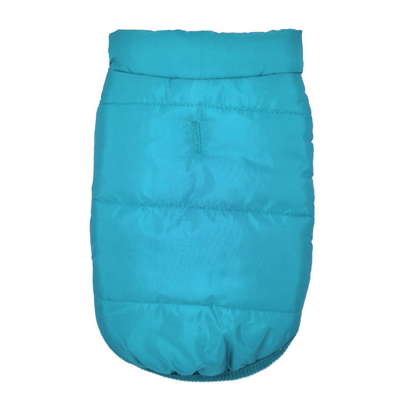 Amazon new pet vest simple vest dog clothes autumn and winter thick warm cotton jacket dog vest cotton jacket