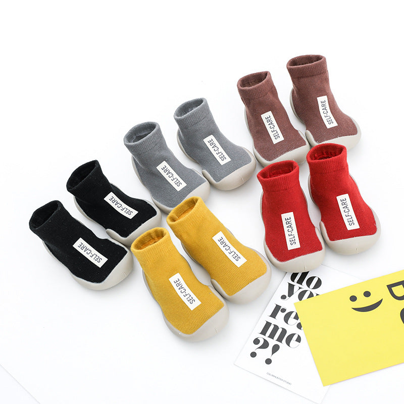 Children's socks shoes in tube labeling floor shoes baby toddler shoes