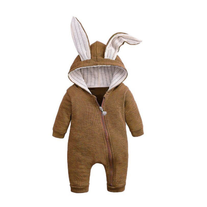 ins foreign trade wish Amazon hot sale baby child big ears rabbit conjoined l hooded zipper climbing suit ha