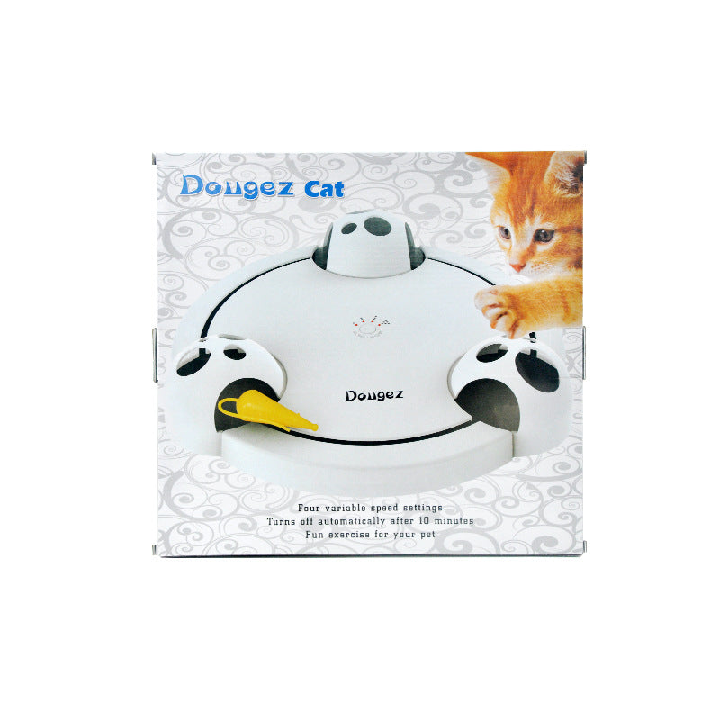 Cat Teaser Electric Plate Pet Toys Kitten Puppy Artificial Mouse 360 Rotation Automatic Interactive Play Exercise Mice Catch Toy