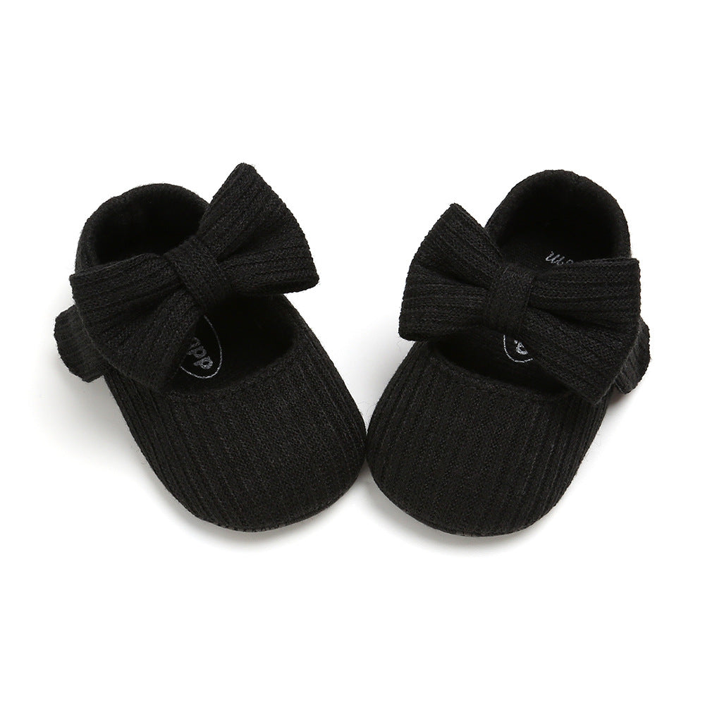 Spring and Autumn 0-1 year old woolen bow baby princess shoes toddler shoes baby shoes 1933