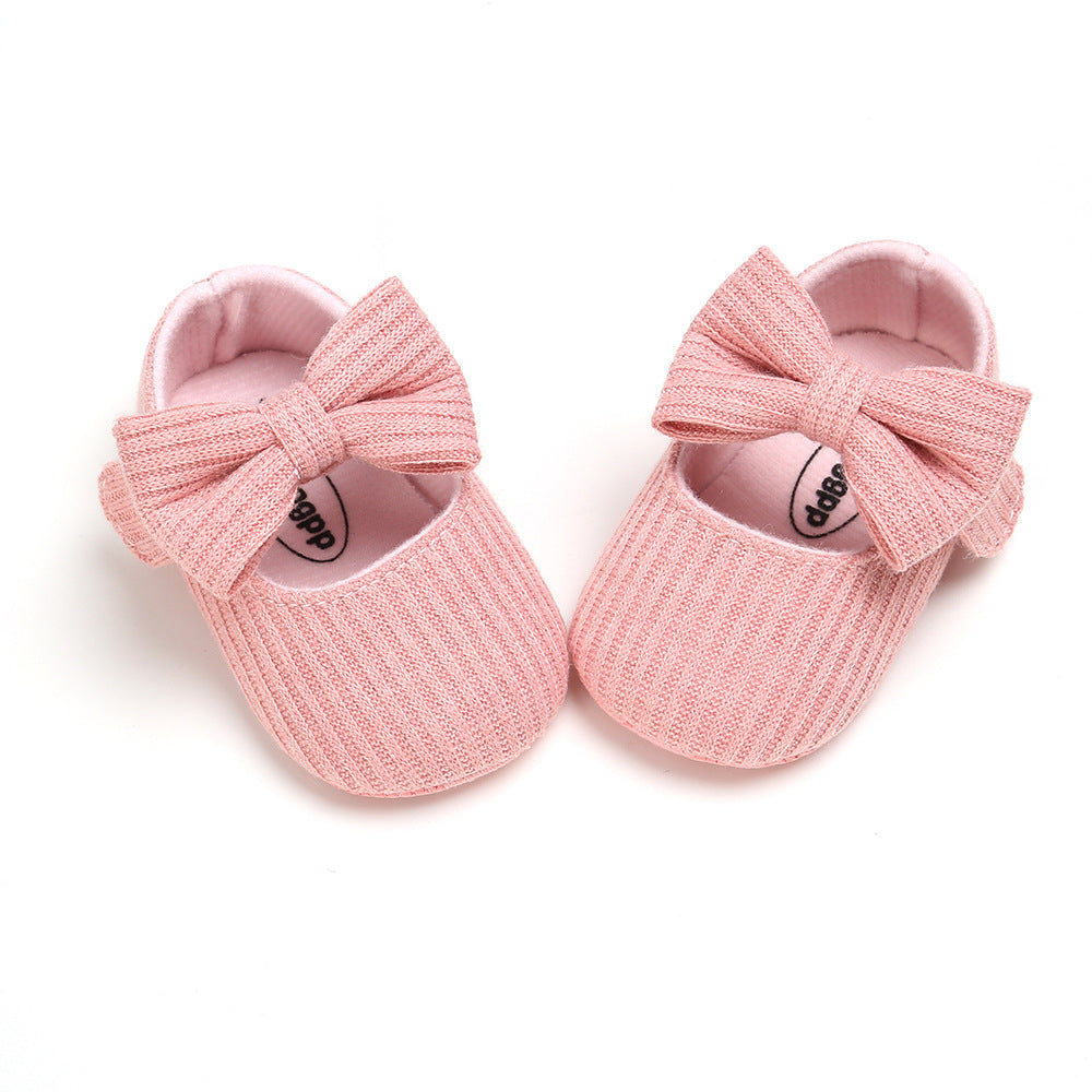 Spring and Autumn 0-1 year old woolen bow baby princess shoes toddler shoes baby shoes 1933
