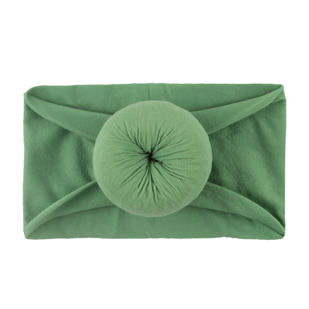 New baby headdress 23 colors nylon wide children's hair accessories soft round nylon stockings wide hair band headscarf