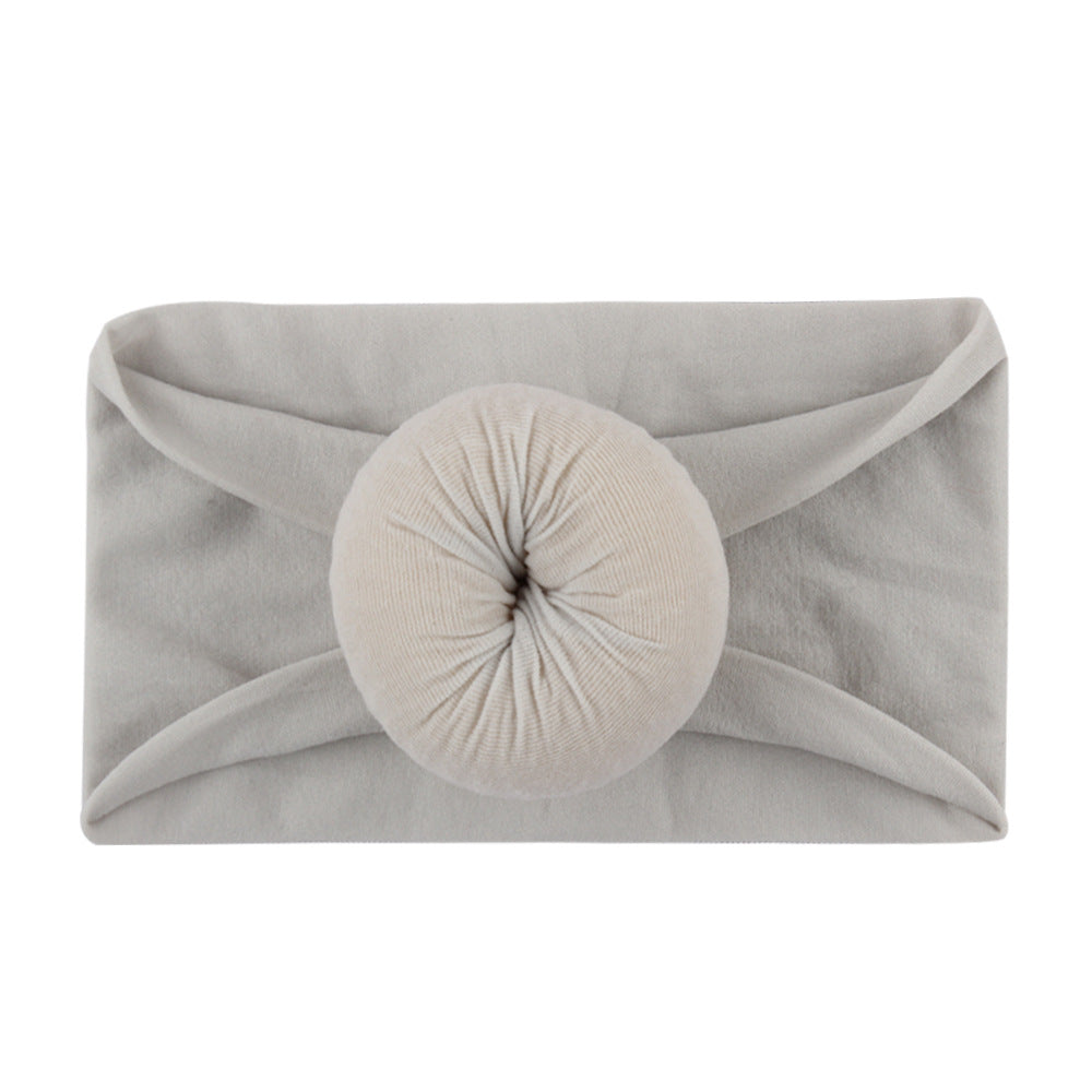 New baby headdress 23 colors nylon wide children's hair accessories soft round nylon stockings wide hair band headscarf