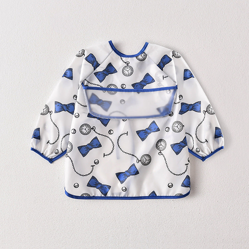 Umbrella children's waterproof bib long sleeve baby waterproof overalls infant polyester taffeta full body waterproof dinner clothes