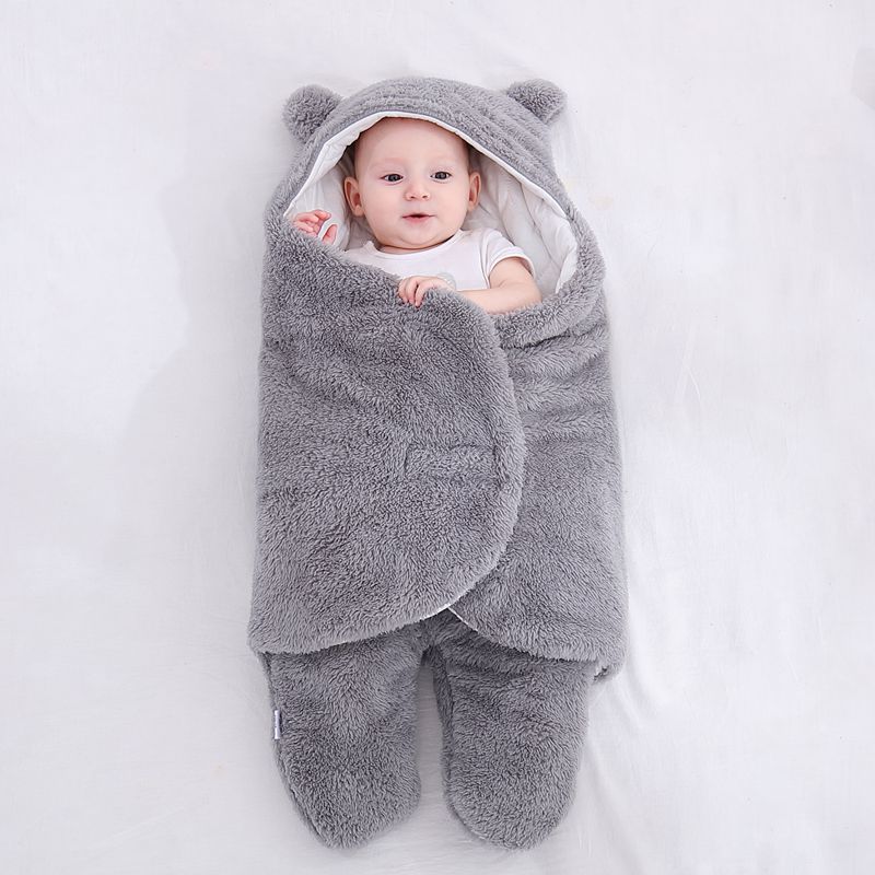 Baby hug by newborn autumn and winter thickened bag by newborn baby anti-shock swaddle 0-3-6 months supplies