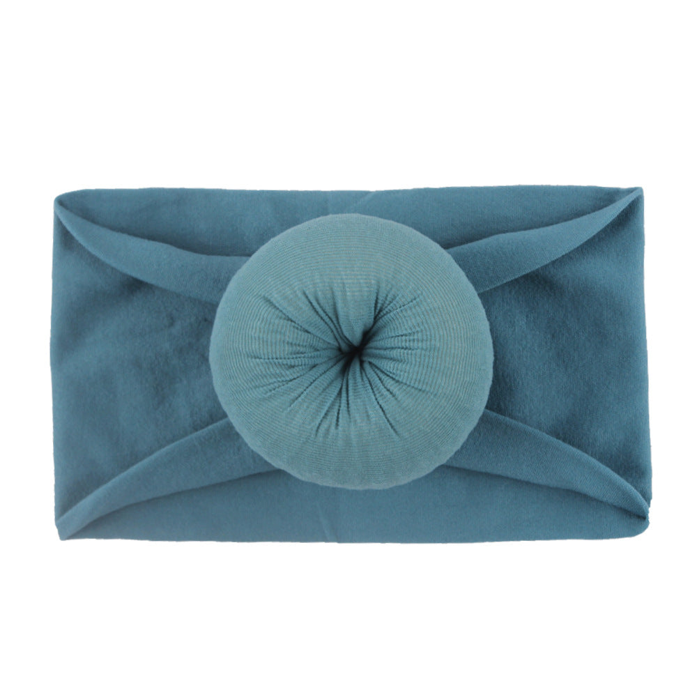 New baby headdress 23 colors nylon wide children's hair accessories soft round nylon stockings wide hair band headscarf