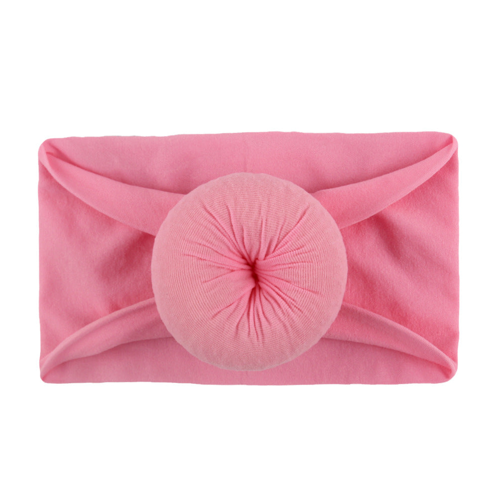 New baby headdress 23 colors nylon wide children's hair accessories soft round nylon stockings wide hair band headscarf