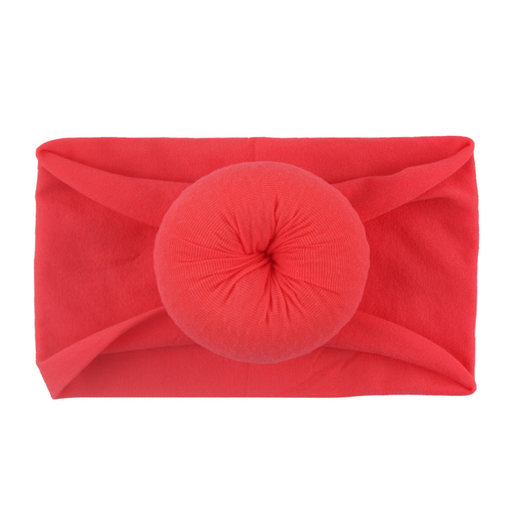 New baby headdress 23 colors nylon wide children's hair accessories soft round nylon stockings wide hair band headscarf