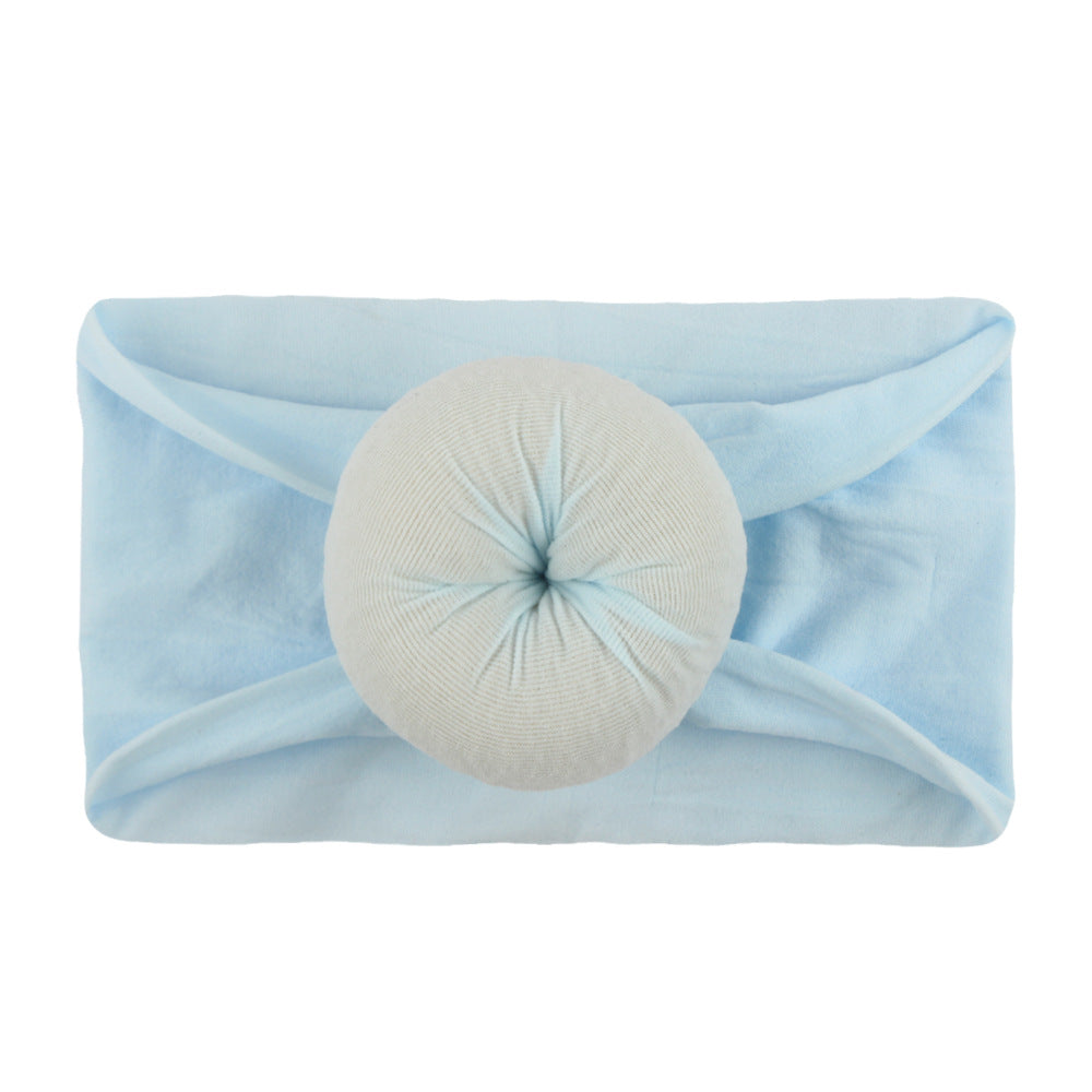 New baby headdress 23 colors nylon wide children's hair accessories soft round nylon stockings wide hair band headscarf