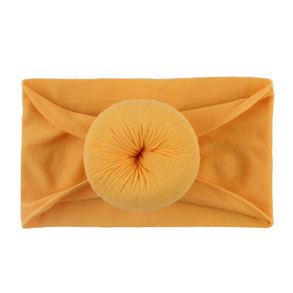 New baby headdress 23 colors nylon wide children's hair accessories soft round nylon stockings wide hair band headscarf