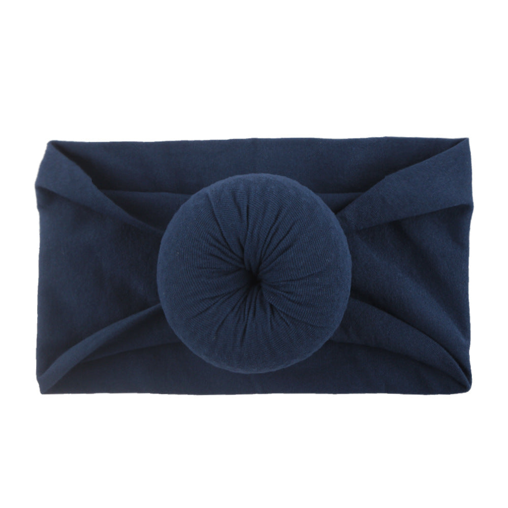 New baby headdress 23 colors nylon wide children's hair accessories soft round nylon stockings wide hair band headscarf