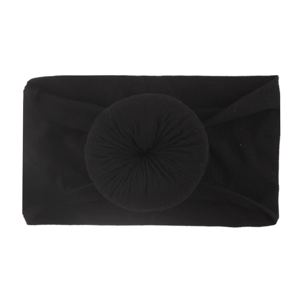 New baby headdress 23 colors nylon wide children's hair accessories soft round nylon stockings wide hair band headscarf