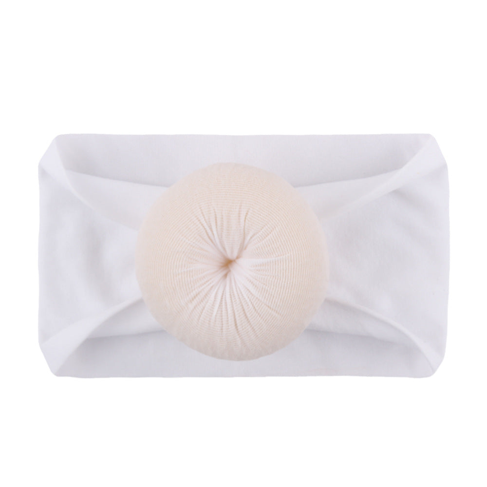 New baby headdress 23 colors nylon wide children's hair accessories soft round nylon stockings wide hair band headscarf