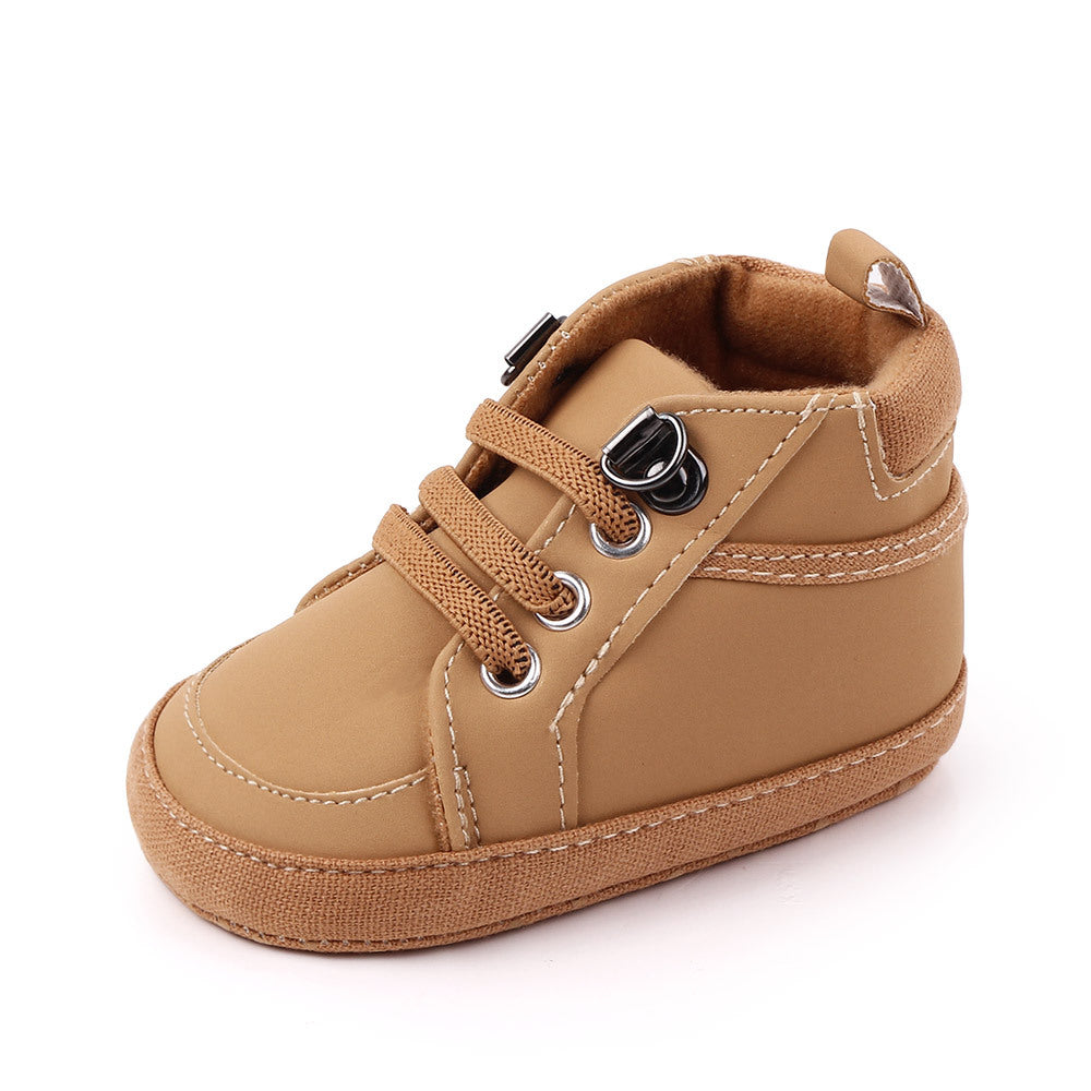 Spring and autumn new solid color casual soft-soled baby canvas shoes baby shoes toddler shoes 0-1 years old 2349