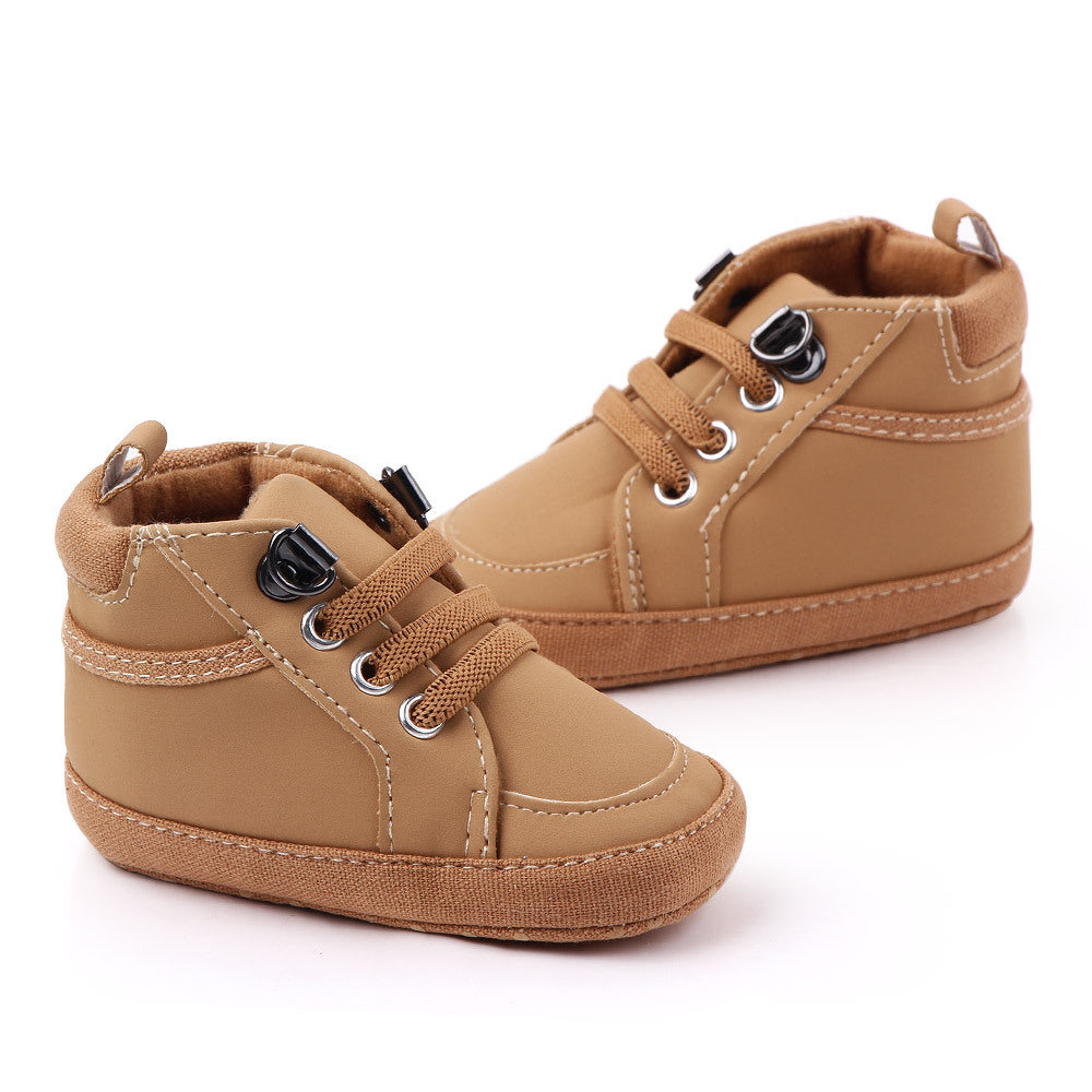 Spring and autumn new solid color casual soft-soled baby canvas shoes baby shoes toddler shoes 0-1 years old 2349