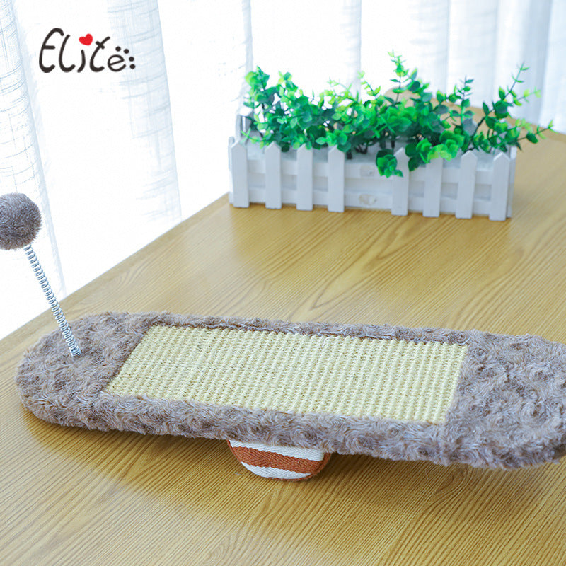 Yili Pet Toys Cat Scratching Board Seesaw Cat Toy Sisal Pet Cat Claw Grinding Board High Value 1 Piece Dropshipping