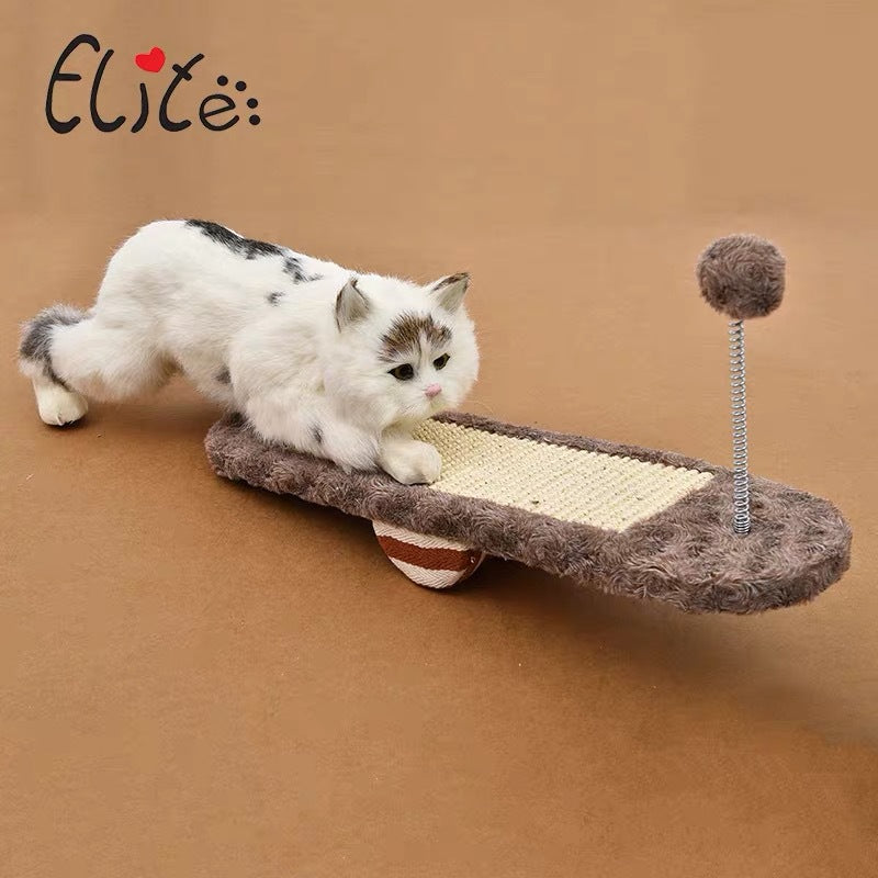 Yili Pet Toys Cat Scratching Board Seesaw Cat Toy Sisal Pet Cat Claw Grinding Board High Value 1 Piece Dropshipping