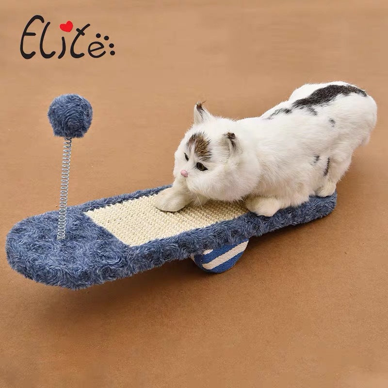 Yili Pet Toys Cat Scratching Board Seesaw Cat Toy Sisal Pet Cat Claw Grinding Board High Value 1 Piece Dropshipping