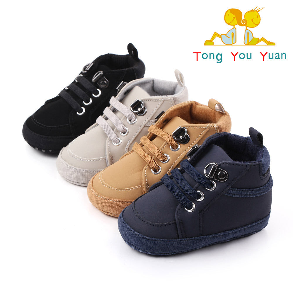 Spring and autumn new solid color casual soft-soled baby canvas shoes baby shoes toddler shoes 0-1 years old 2349