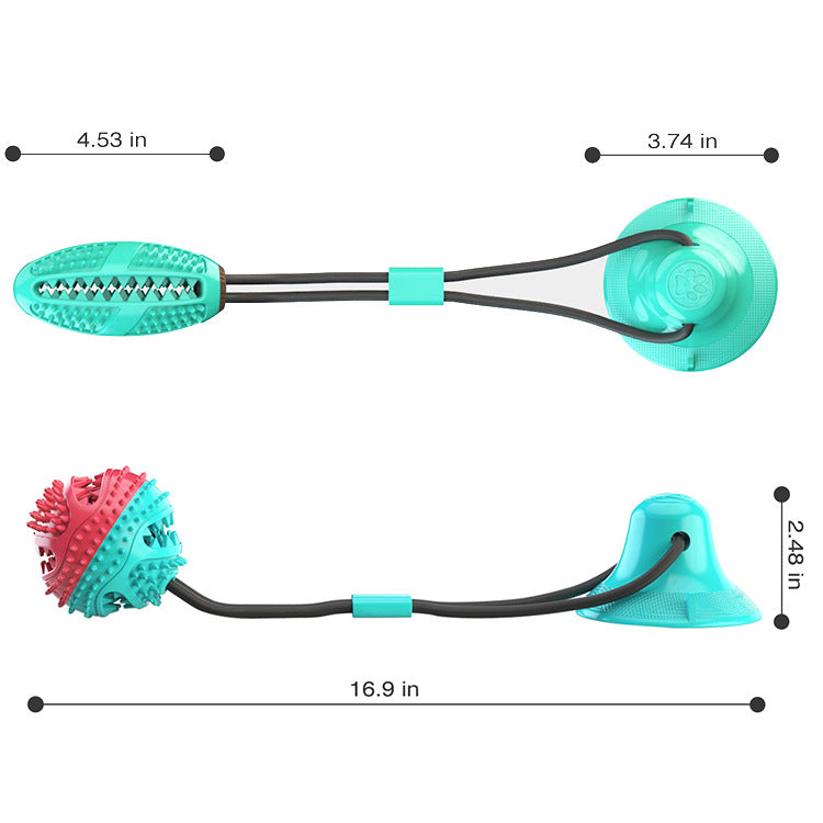 Amazon Explosive Pet Products Dog Gnaw Toy TPR Suction Cup Teeth Cleaner Molar Leaking Food PET MOLAR