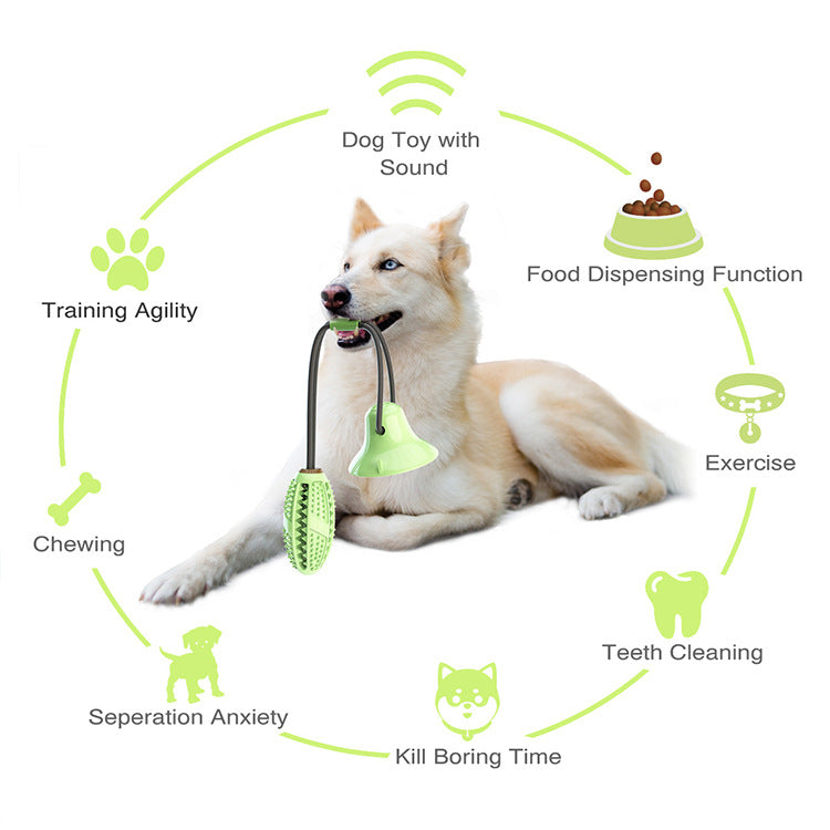 Amazon Explosive Pet Products Dog Gnaw Toy TPR Suction Cup Teeth Cleaner Molar Leaking Food PET MOLAR