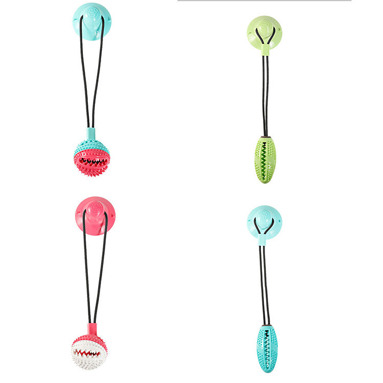 Amazon Explosive Pet Products Dog Gnaw Toy TPR Suction Cup Teeth Cleaner Molar Leaking Food PET MOLAR
