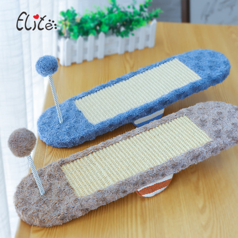 Yili Pet Toys Cat Scratching Board Seesaw Cat Toy Sisal Pet Cat Claw Grinding Board High Value 1 Piece Dropshipping