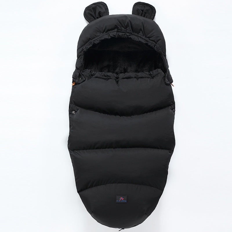 Baby's anti-kick, newborn baby stroller, sleeping bag, safe care, baby sleep thickening, warmth and cold protection