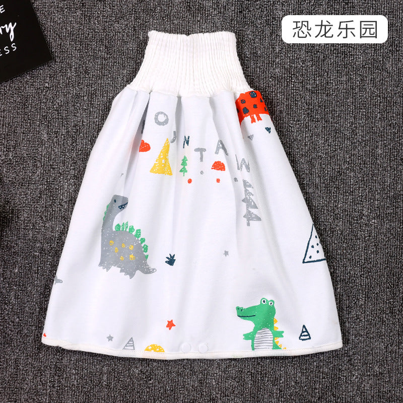 Baby Diaper Training Skirt Pure Cotton High Waist Waterproof Diaper Skirt Children Baby Cloth Diaper Urination Skirt
