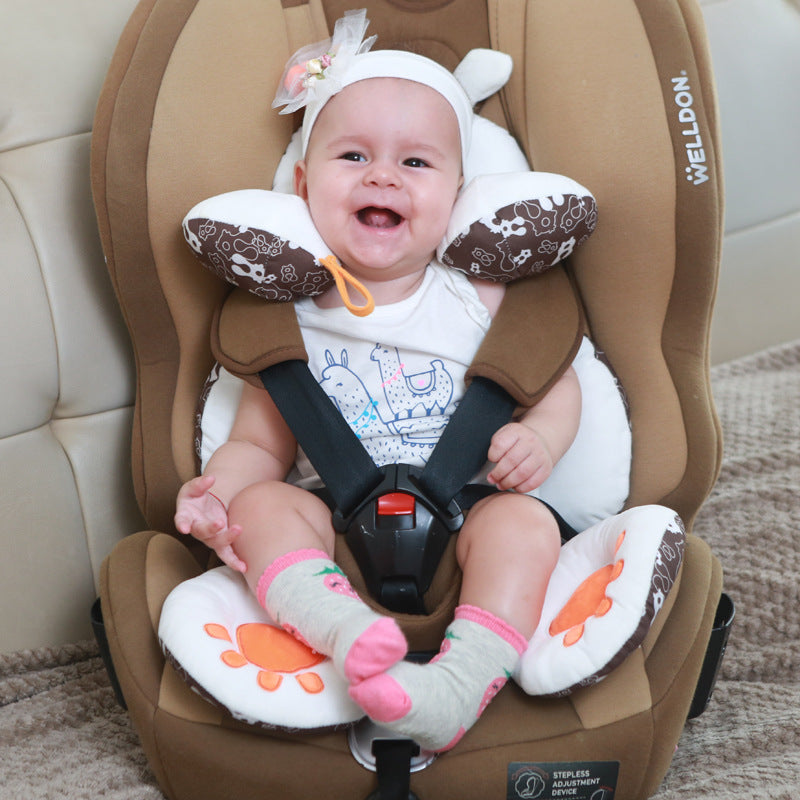 Small stroller seat cushion safety seat protection pad full body support cushion soft cushion baby stroller mat