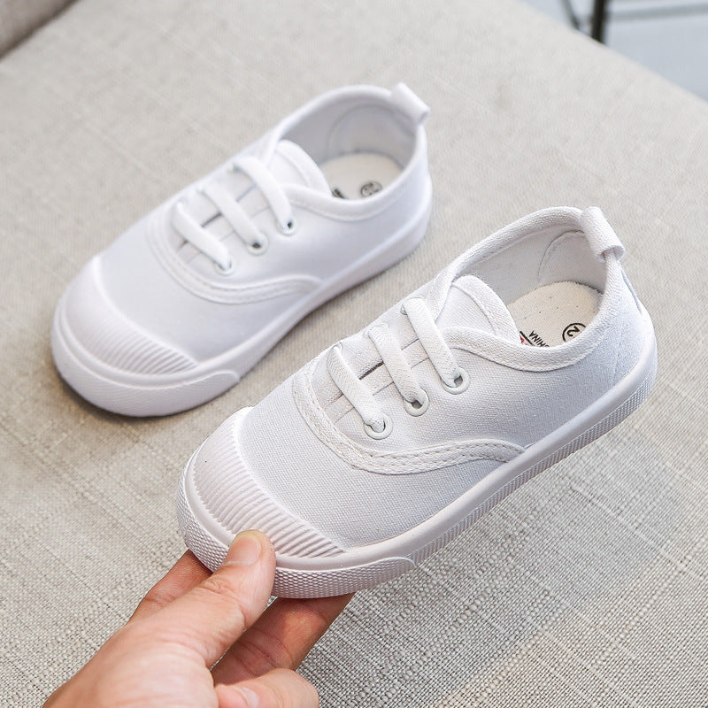 Spring and autumn children's shoes Korean version of children's canvas shoes baby casual shoes boys and girls skateboard shoes a wholesale trend