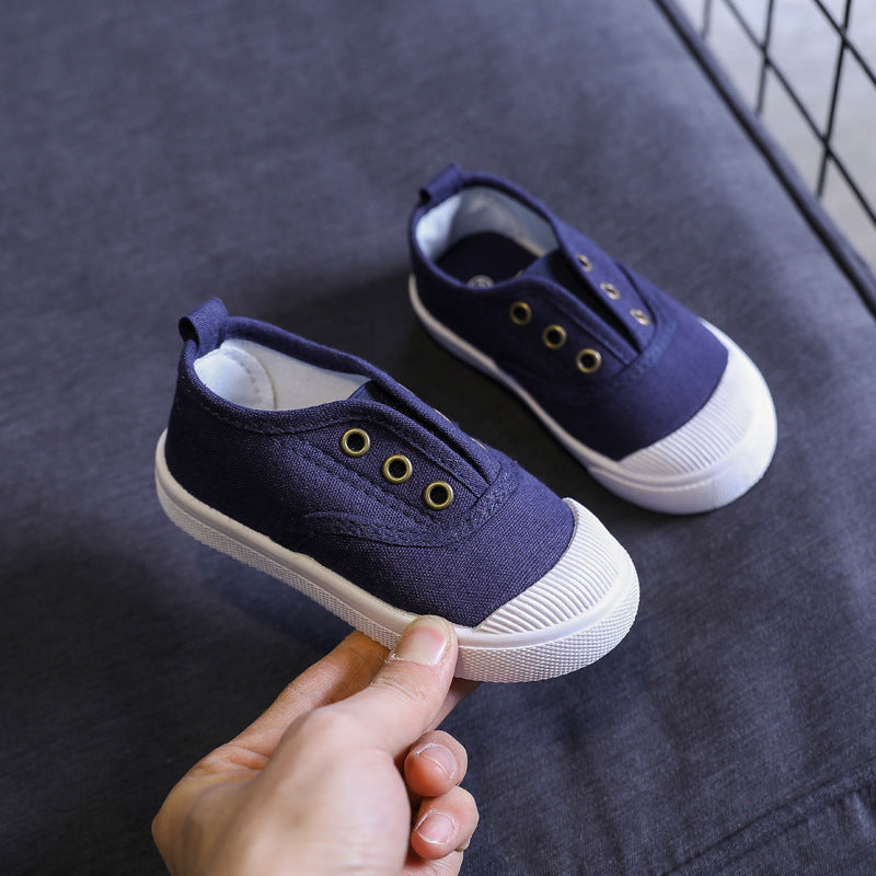 Spring and autumn children's shoes Korean version of children's canvas shoes baby casual shoes boys and girls skateboard shoes a wholesale trend